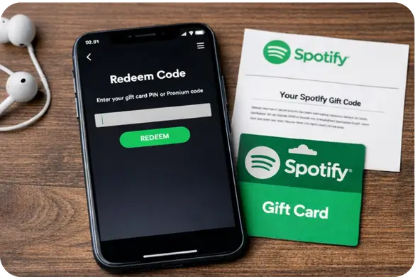 how to redeem Spotify gift card on Spotify account